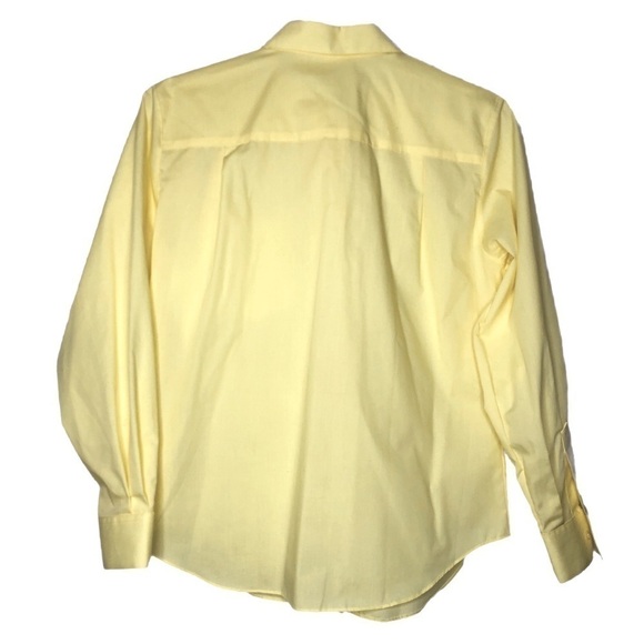 NEW - FOXCROFT Wrinkle Free Cotton Yellow Long Sleeve Button Down Top - Size 12P - Picture 2 of 4